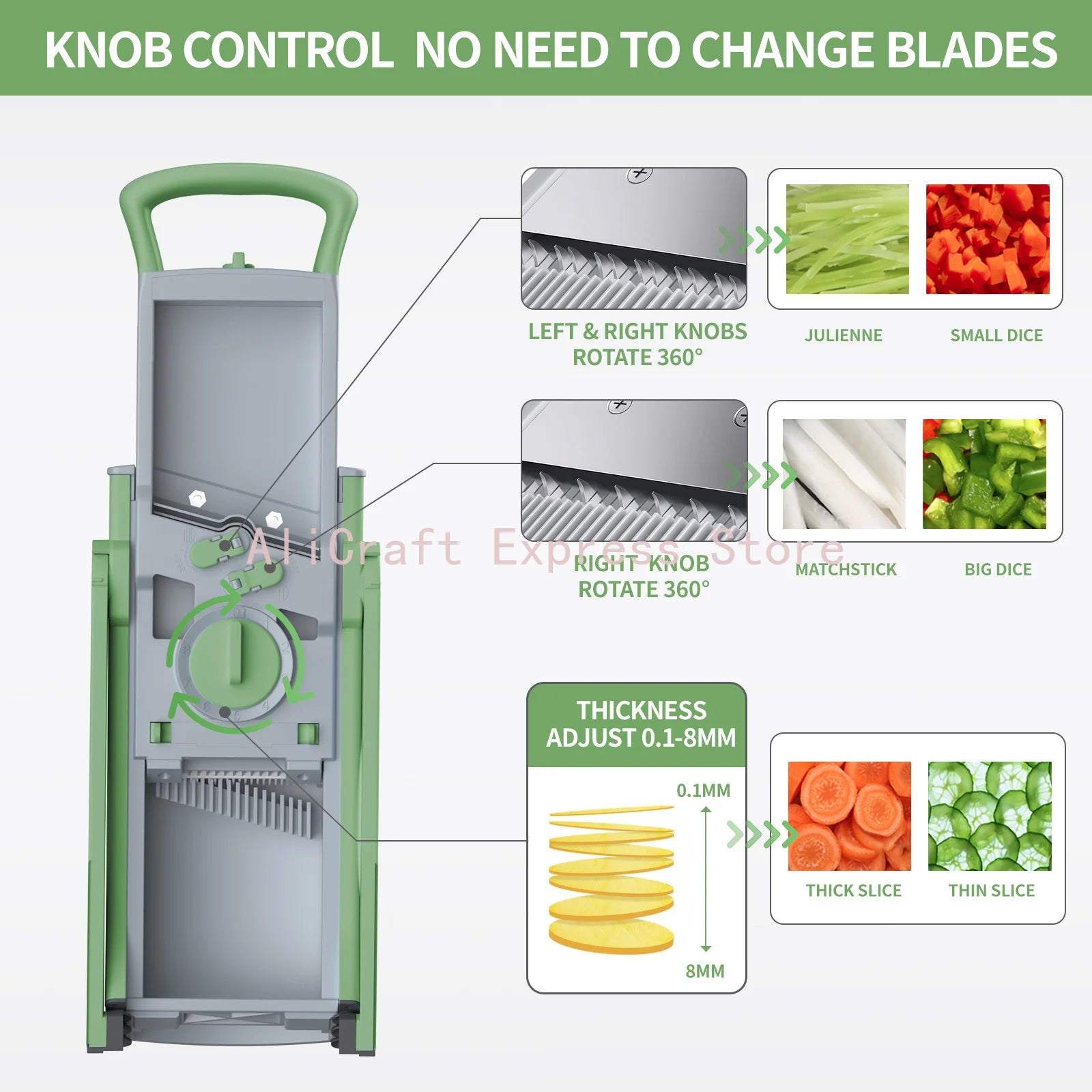 Vegetable Mandoline Slicer & Grater – Professional Kitchen Cutting Tool