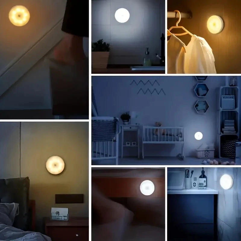 Motion Sensor Night Light – Wireless Rechargeable LED Lamp | Bedroom, Staircase & Closet