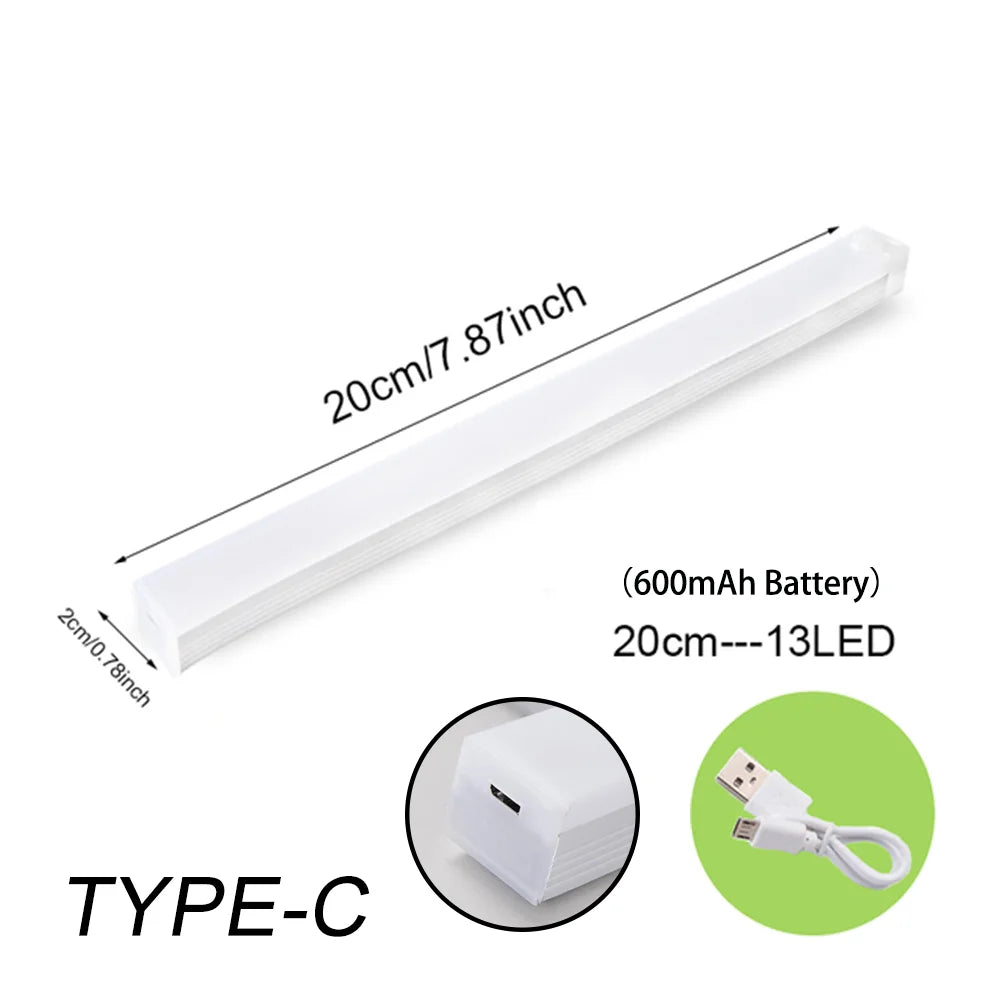 Motion Sensor LED Strip Night Light – Type-C Rechargeable | Cabinet, Wardrobe & Staircase