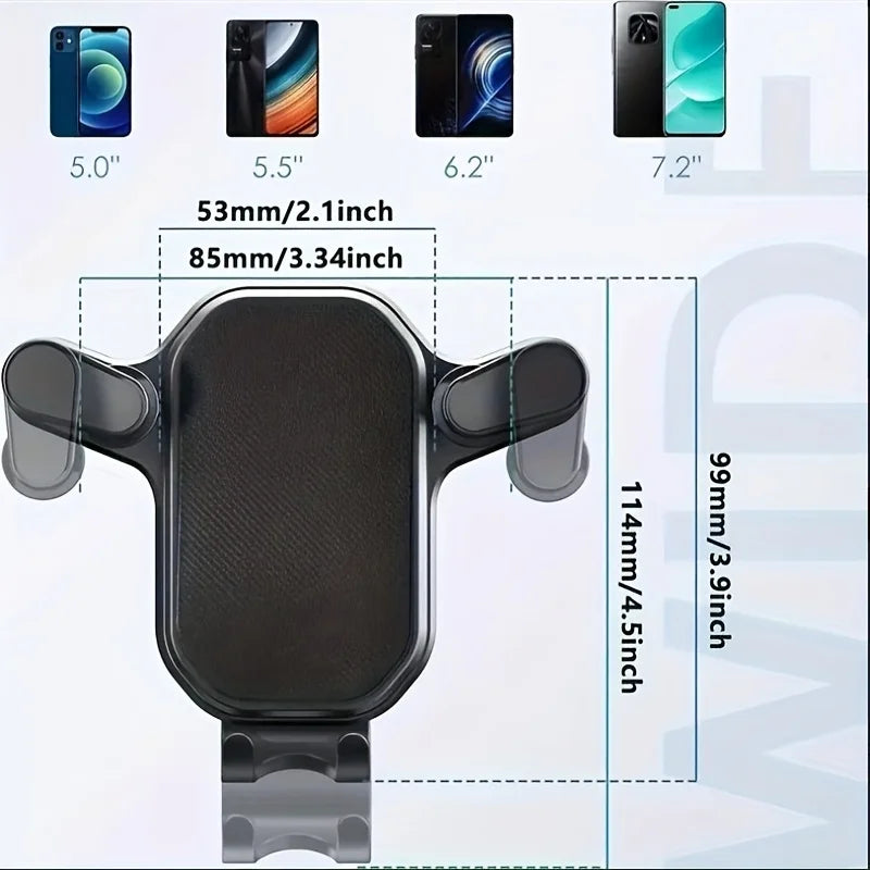 360° Gravity Car Phone Holder – Secure One-Hand Mount for Any Smartphone