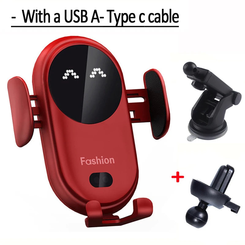 Smart Auto-Clamping Wireless Car Charger Mount