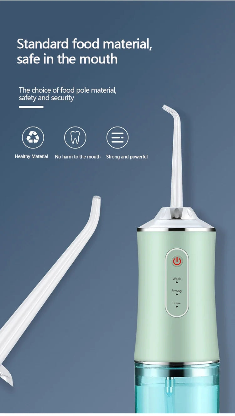 Oral Irrigator Dental Water Flosser – Rechargeable Portable Water Jet Teeth Cleaner
