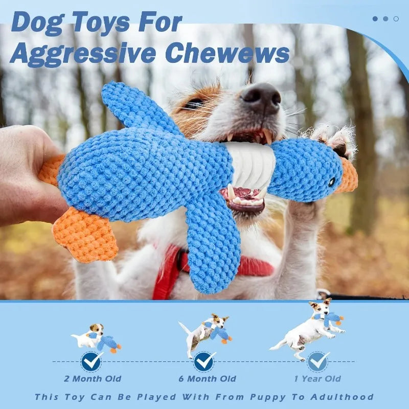 Cat & Dog Chew Squeak Toy – Interactive Plush Doll for Aggressive Chewers