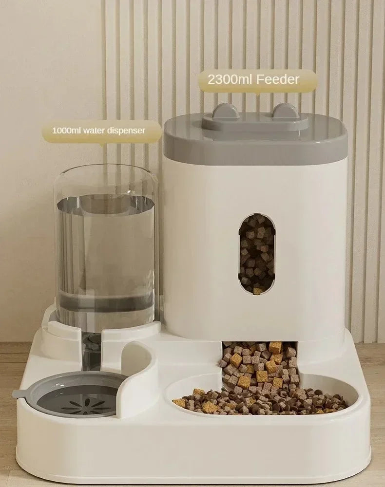 2-in-1 Pet Feeder & Water Dispenser for Cats and Dogs
