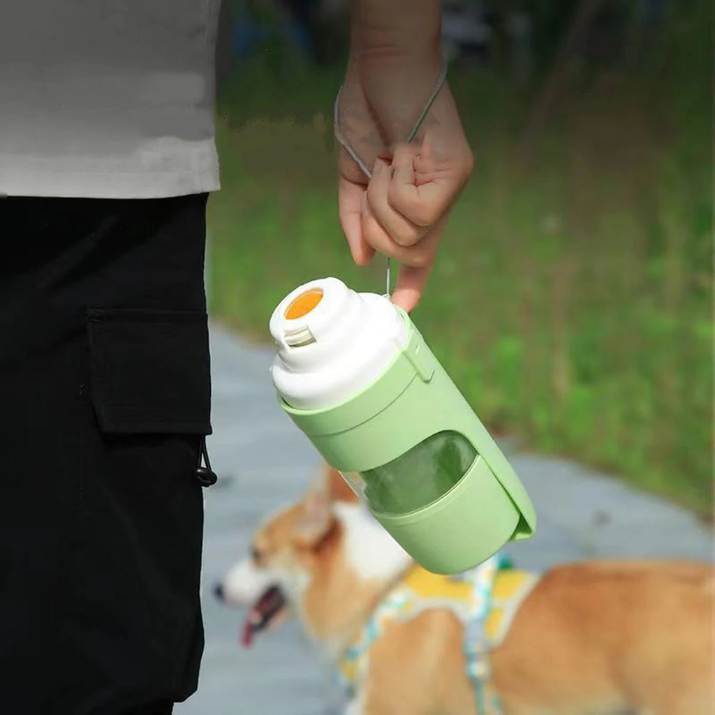 Portable Pet Travel Water Bottle & Food Dispenser
