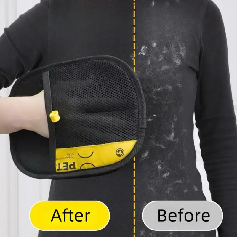 Pet Hair Remover Gloves – Reusable Electrostatic Grooming Glove for Cats & Dogs with Lint Roller
