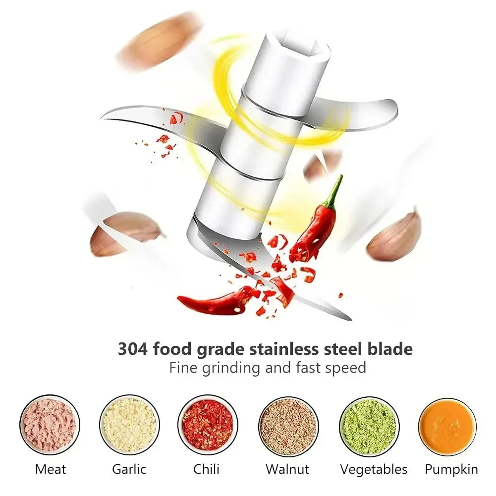 2026 250ml Mini Rechargeable Garlic Chopper Meat Grinder Durable and Sturdy Suitable for Crushing Garlic Chili Onions Minced Mea