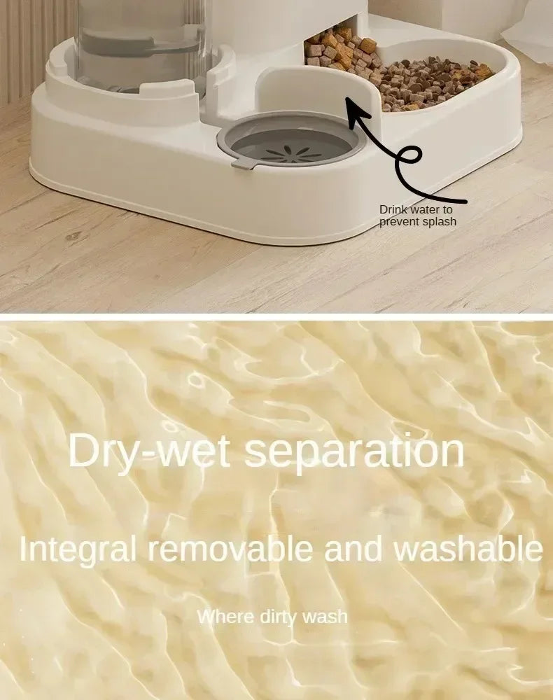 2-in-1 Pet Feeder & Water Dispenser for Cats and Dogs