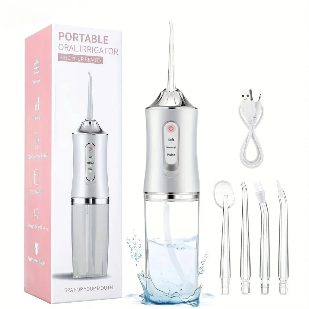 Oral Irrigator Dental Water Flosser – Rechargeable Portable Water Jet Teeth Cleaner