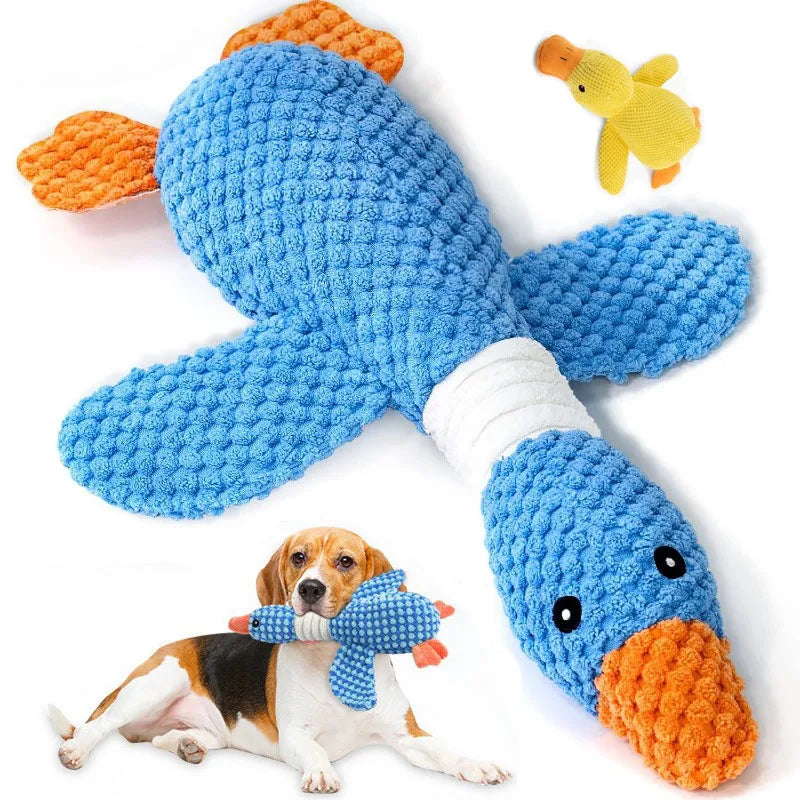 Cat & Dog Chew Squeak Toy – Interactive Plush Doll for Aggressive Chewers