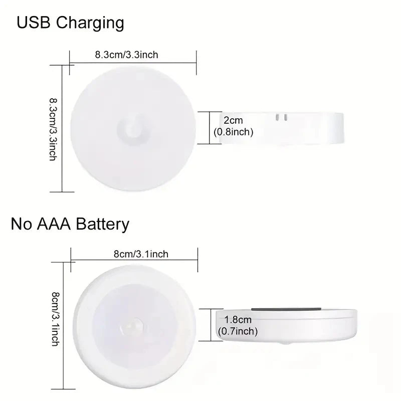 Motion Sensor Night Light – Wireless Rechargeable LED Lamp | Bedroom, Staircase & Closet