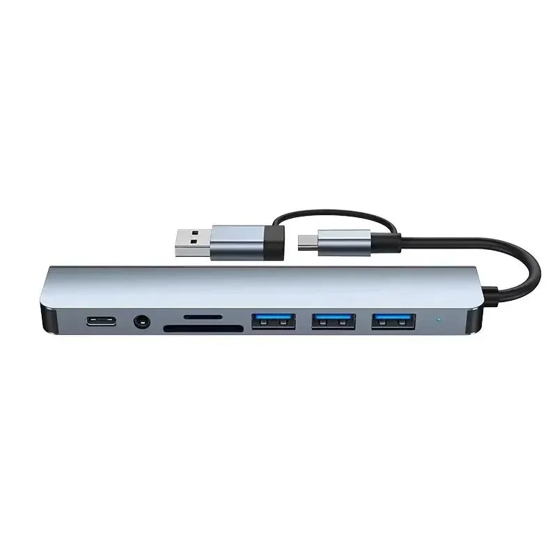 8-in-2 USB Hub – USB C, USB 3.0/2.0, SD/TF Card Reader & Docking Station