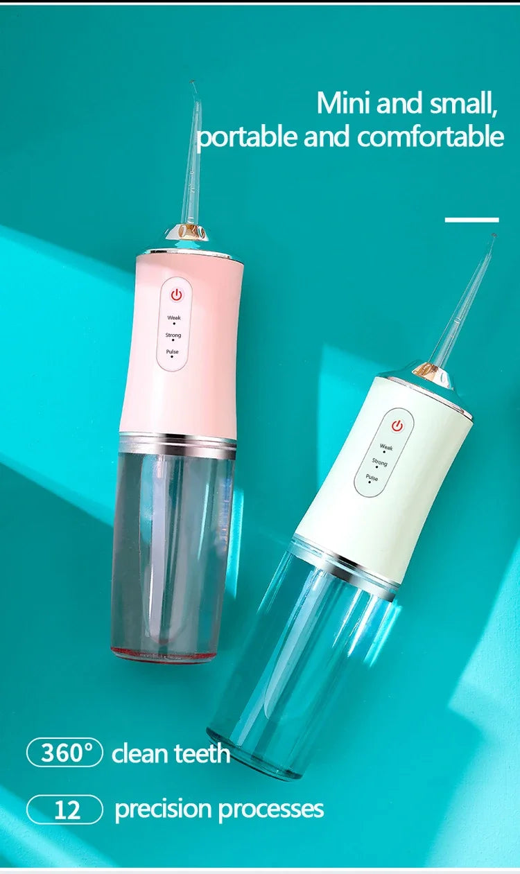 Oral Irrigator Dental Water Flosser – Rechargeable Portable Water Jet Teeth Cleaner