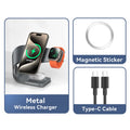 4-in-1 Magnetic Wireless Charging Station – 15W Fast Charge for iPhone, AirPods & Apple Watch
