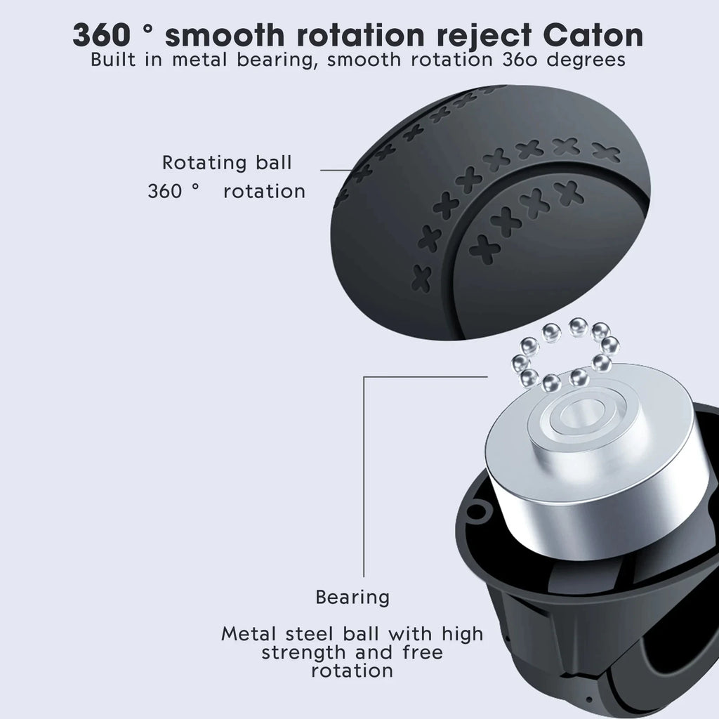 360° Steering Wheel Spinner Knob – Universal Car Steering Aid for Easy One-Hand Driving