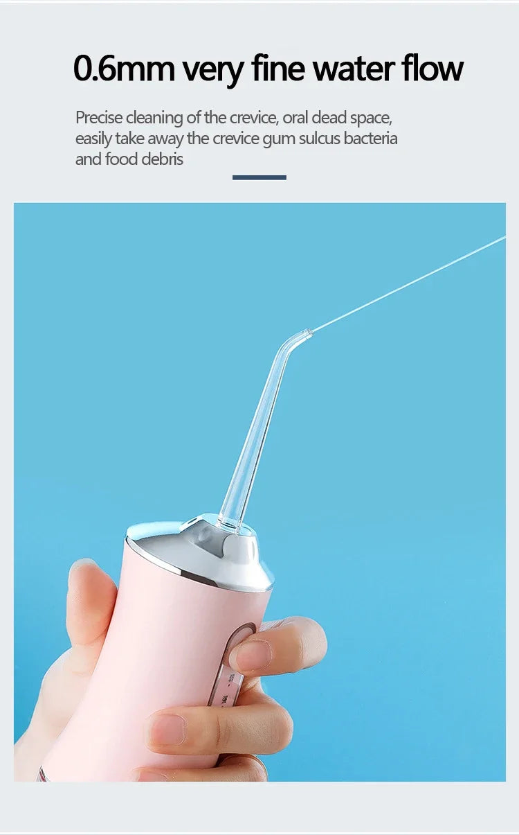 Oral Irrigator Dental Water Flosser – Rechargeable Portable Water Jet Teeth Cleaner