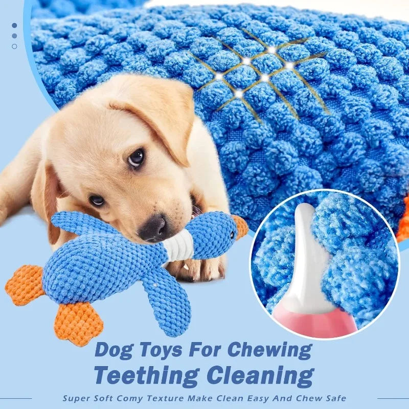 Cat & Dog Chew Squeak Toy – Interactive Plush Doll for Aggressive Chewers