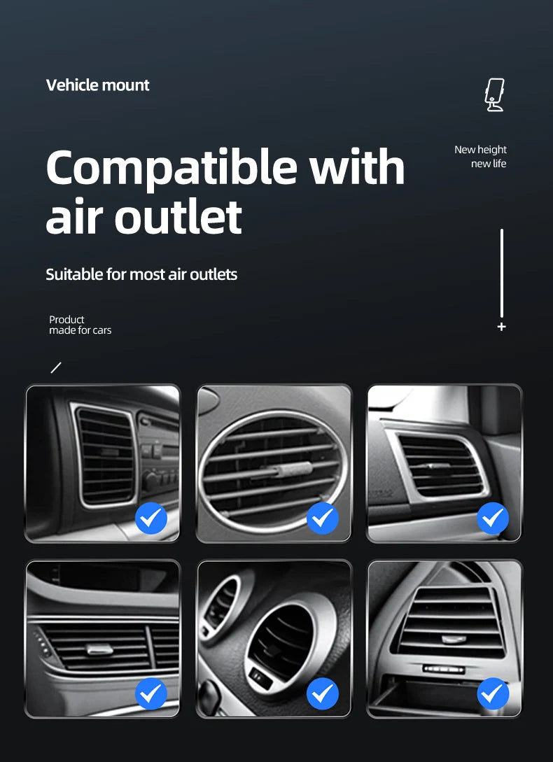 Smart Auto-Clamping Wireless Car Charger Mount