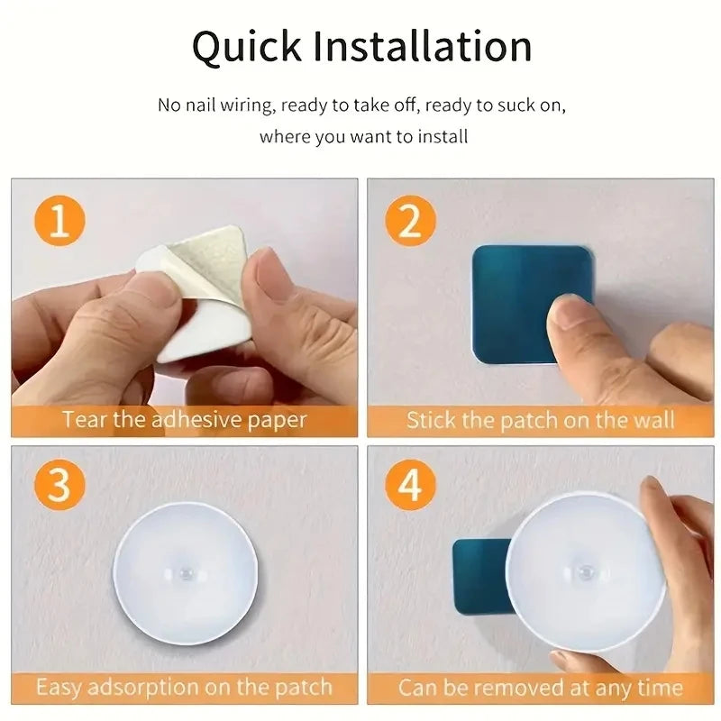 Motion Sensor Night Light – Wireless Rechargeable LED Lamp | Bedroom, Staircase & Closet