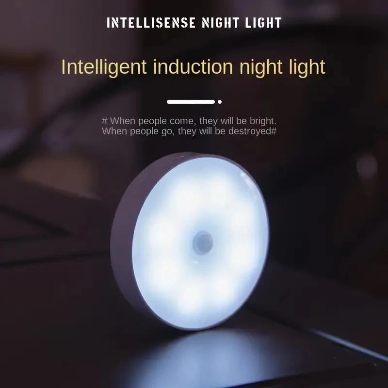 Motion Sensor Night Light – Wireless Rechargeable LED Lamp | Bedroom, Staircase & Closet