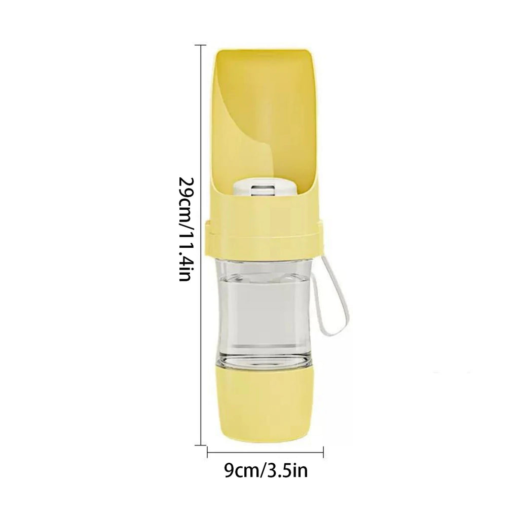 Portable Pet Travel Water Bottle & Food Dispenser