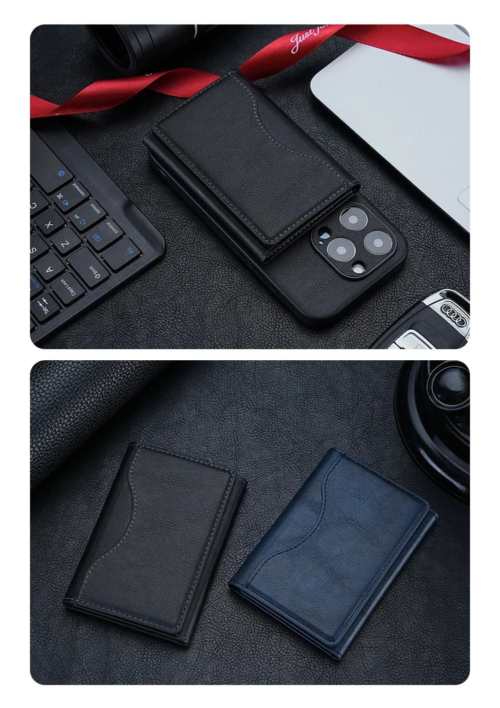 Powerful Magnetic Leather Wallet Magsafe for IPhone 16 15 Pro Max for IPhone 15 14 Pro Card Holder Phone Pouch Protective Case