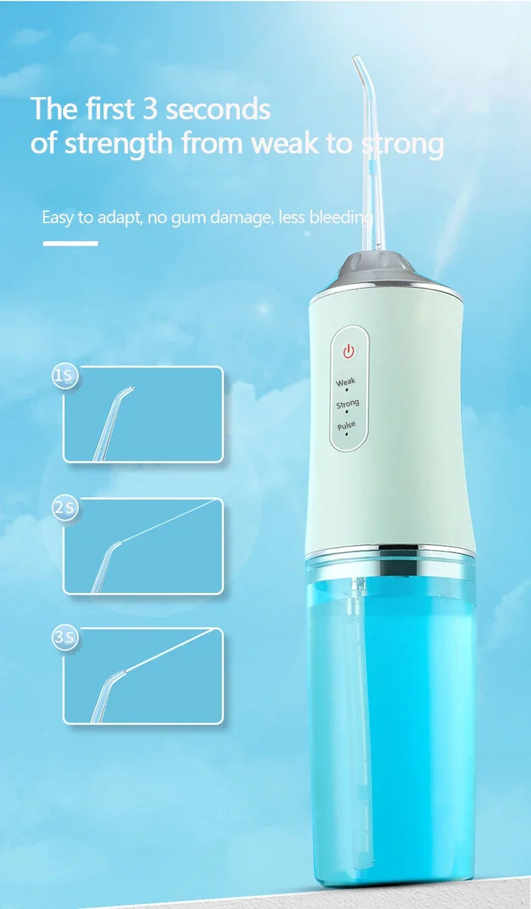 Oral Irrigator Dental Water Flosser – Rechargeable Portable Water Jet Teeth Cleaner