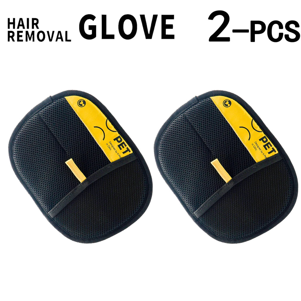 Pet Hair Remover Gloves – Reusable Electrostatic Grooming Glove for Cats & Dogs with Lint Roller