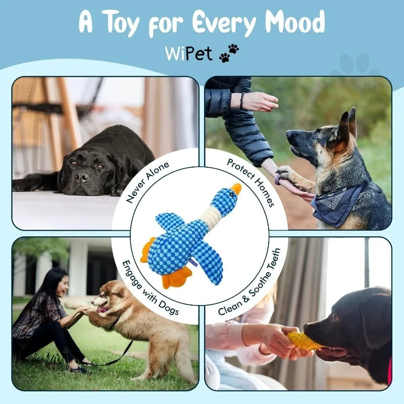 Cat & Dog Chew Squeak Toy – Interactive Plush Doll for Aggressive Chewers