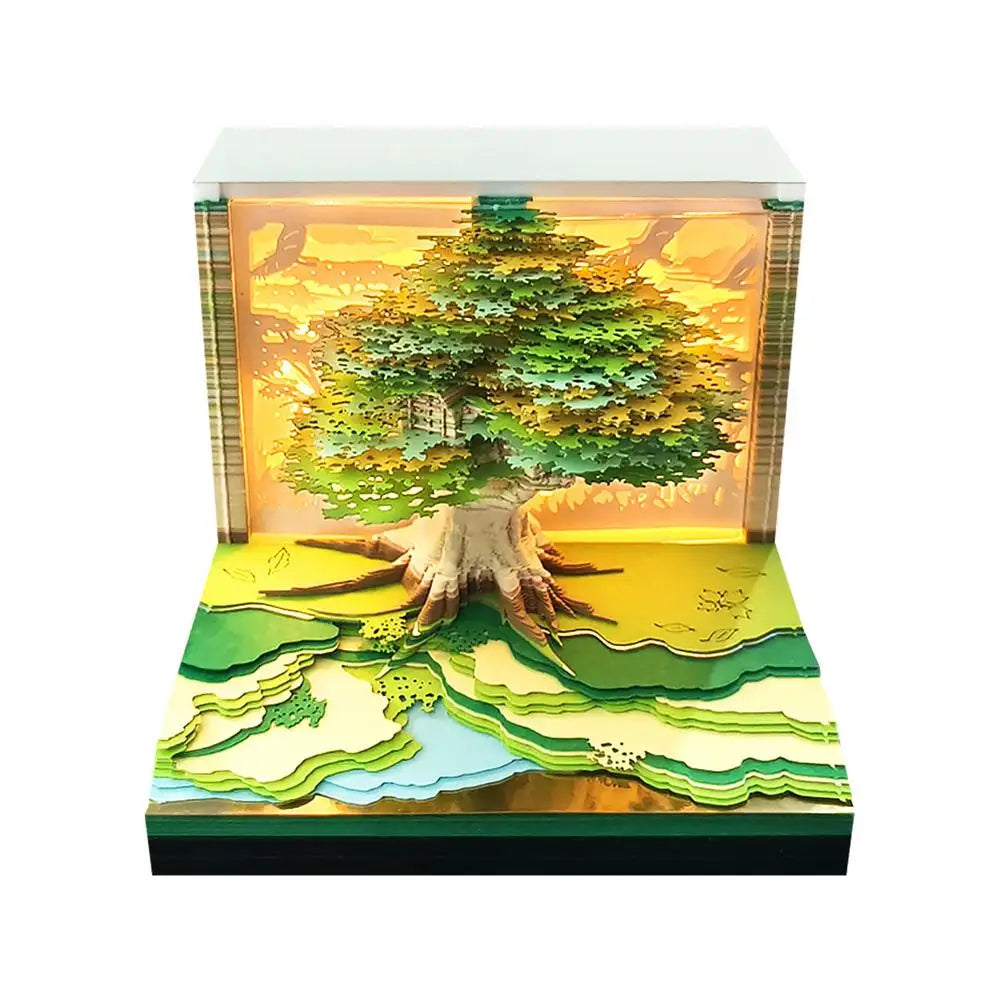 2026 Creative Hogwarts Magic Castle Calendar Sticker With Light 3D Hand-torn Castle Calendar Tear-Away Notepad DIY Craft Gifts