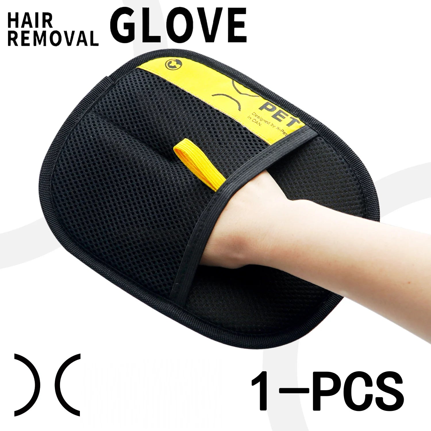 Pet Hair Remover Gloves – Reusable Electrostatic Grooming Glove for Cats & Dogs with Lint Roller