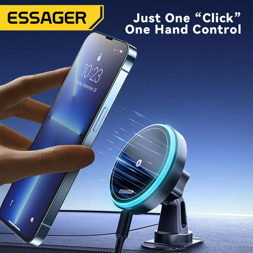 15W Magnetic Wireless Car Charger – Secure MagSafe Phone Mount