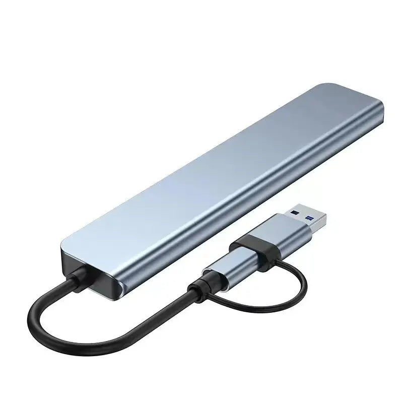 8-in-2 USB Hub – USB C, USB 3.0/2.0, SD/TF Card Reader & Docking Station
