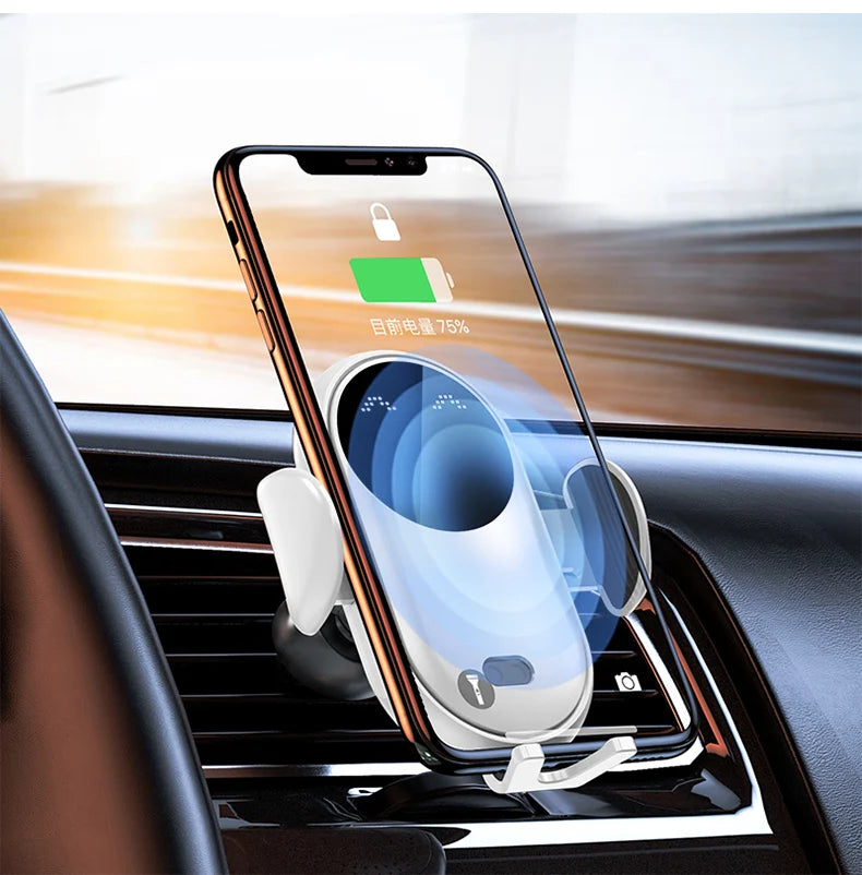 Smart Auto-Clamping Wireless Car Charger Mount