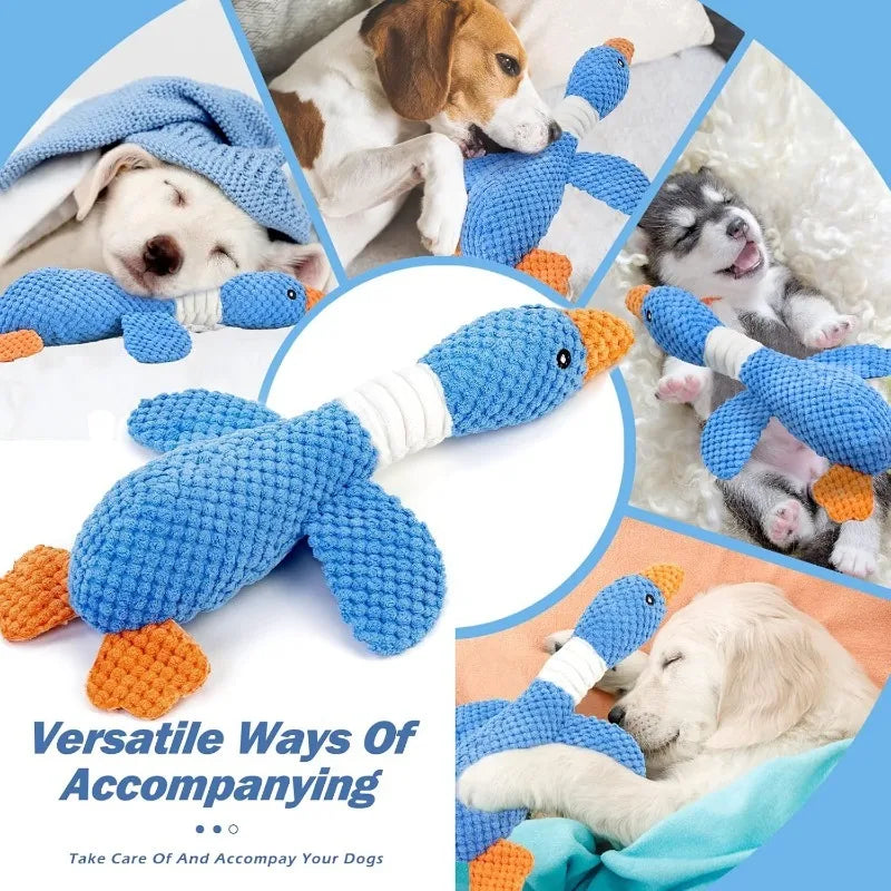 Cat & Dog Chew Squeak Toy – Interactive Plush Doll for Aggressive Chewers