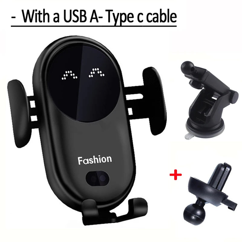 Smart Auto-Clamping Wireless Car Charger Mount