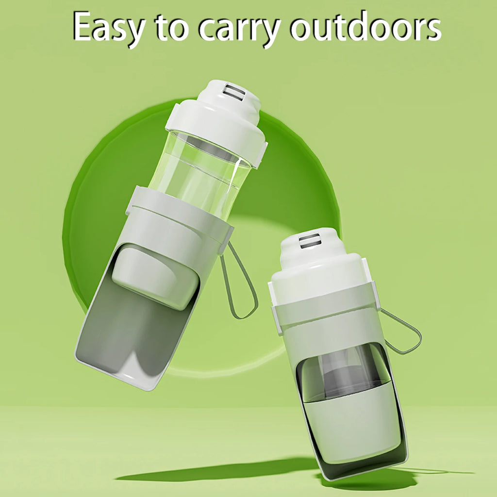 Portable Pet Travel Water Bottle & Food Dispenser