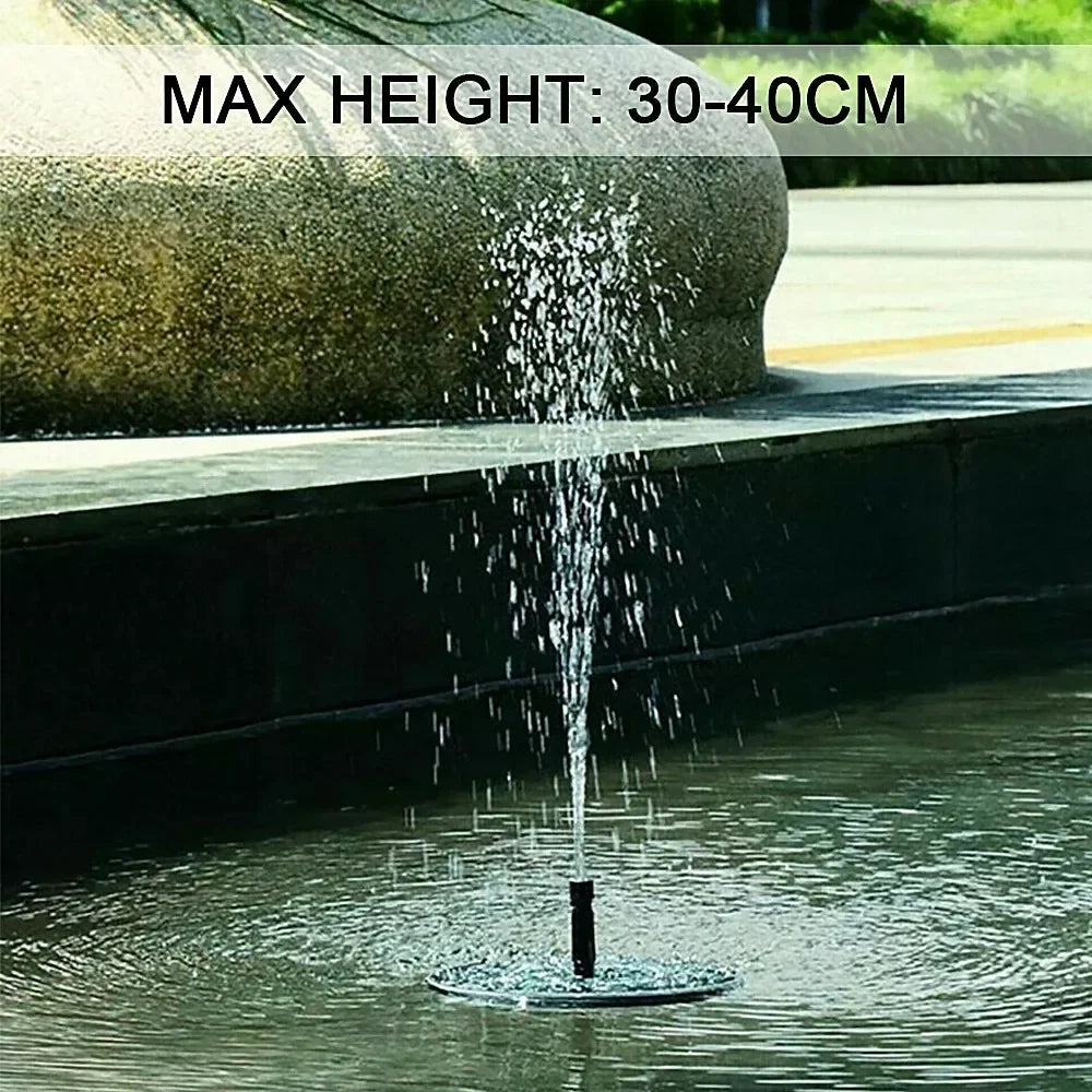 Solar Fountain Pump Floating Solar Panel Bird Baths Water Fountain  Outdoor Water Pool Pond Decor