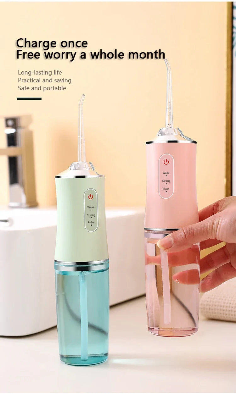 Oral Irrigator Dental Water Flosser – Rechargeable Portable Water Jet Teeth Cleaner
