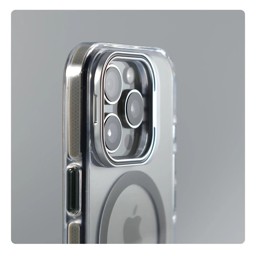 Luxury Magnetic Shockproof Clear Bumper Case for iPhone 17 Pro Max Air 16 15 14 13 12 Plus For Magsafe Lens Protect Stand Cover