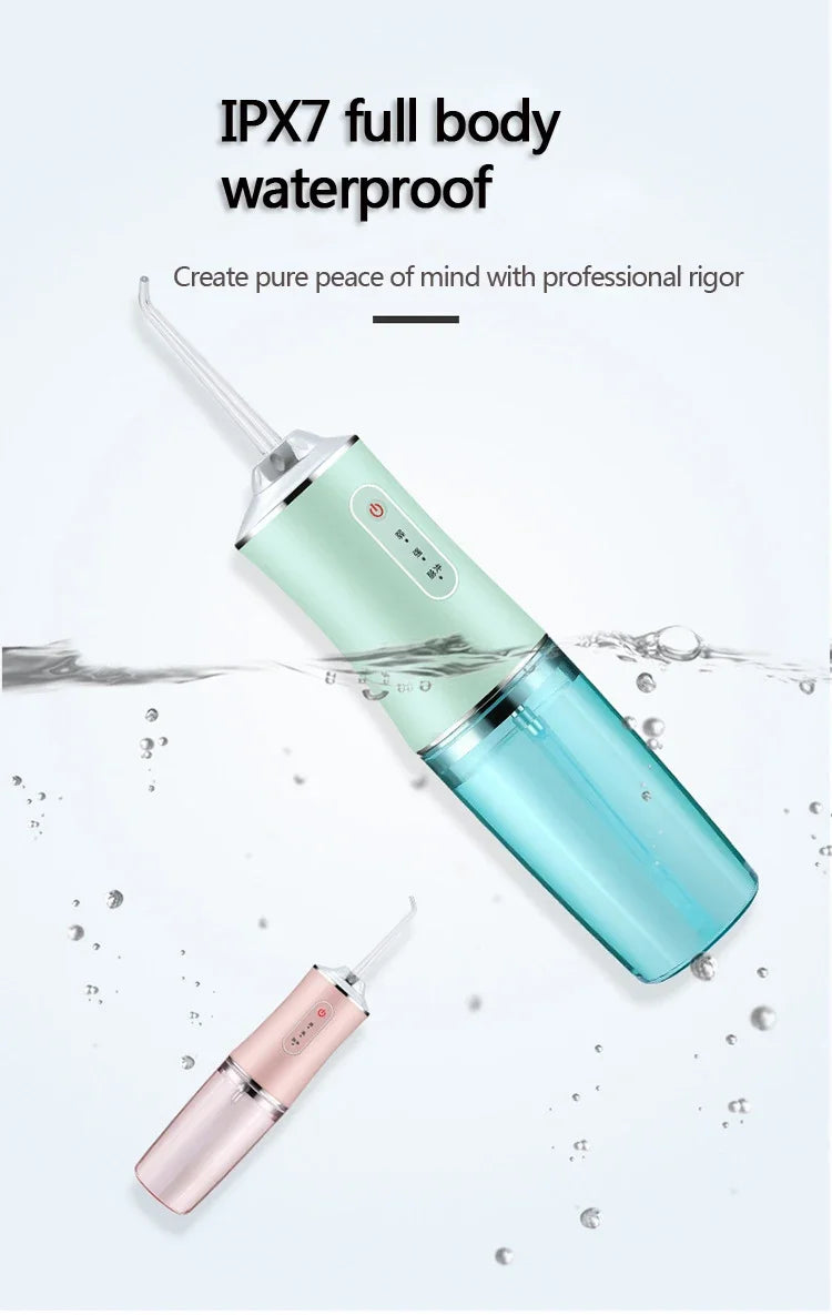 Oral Irrigator Dental Water Flosser – Rechargeable Portable Water Jet Teeth Cleaner