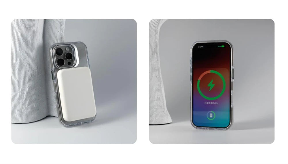 Luxury Magnetic Shockproof Clear Bumper Case for iPhone 17 Pro Max Air 16 15 14 13 12 Plus For Magsafe Lens Protect Stand Cover