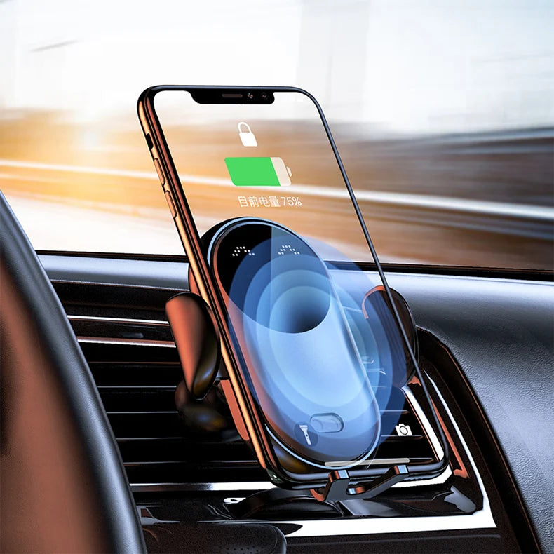 Smart Auto-Clamping Wireless Car Charger Mount