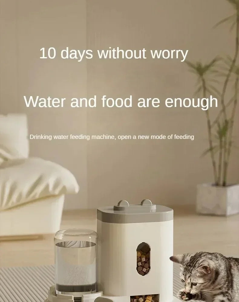 2-in-1 Pet Feeder & Water Dispenser for Cats and Dogs
