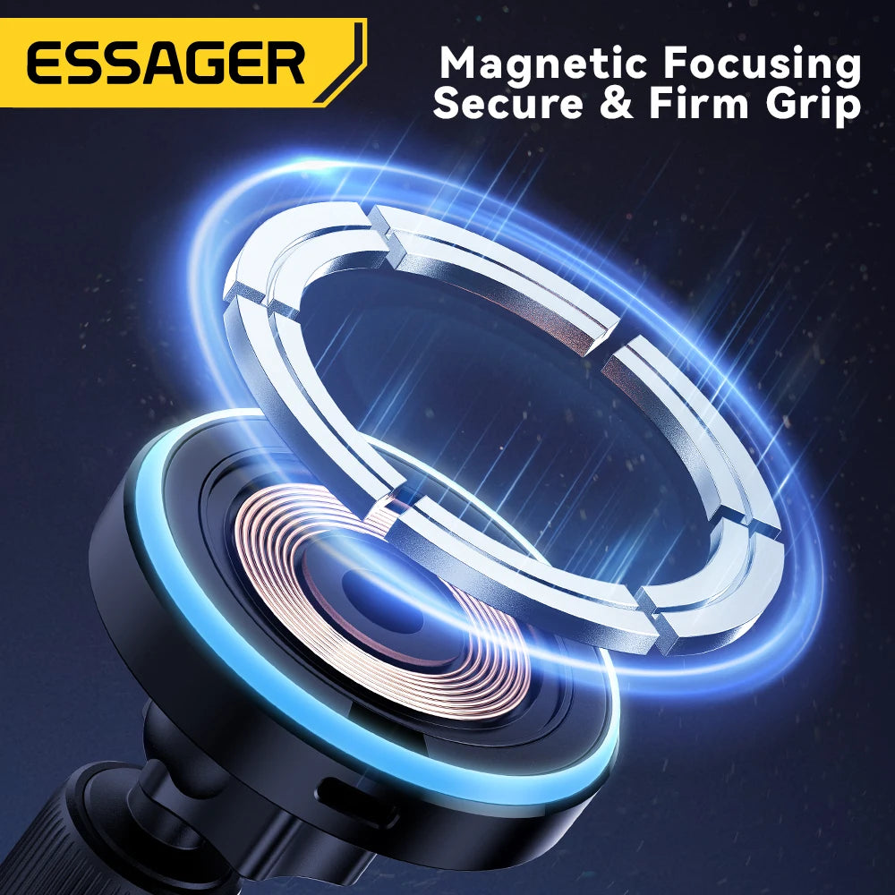 15W Magnetic Wireless Car Charger – Secure MagSafe Phone Mount