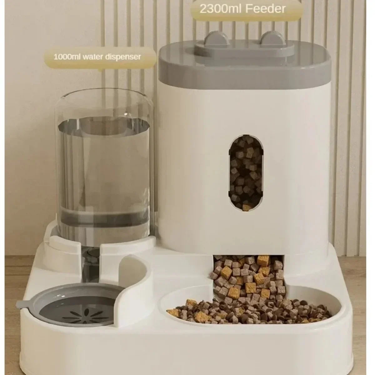 2-in-1 Pet Feeder & Water Dispenser for Cats and Dogs