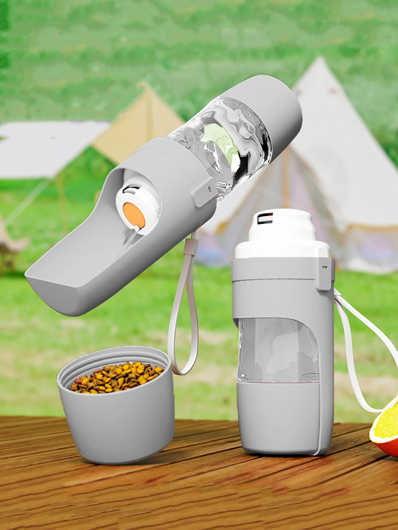 Portable Pet Travel Water Bottle & Food Dispenser