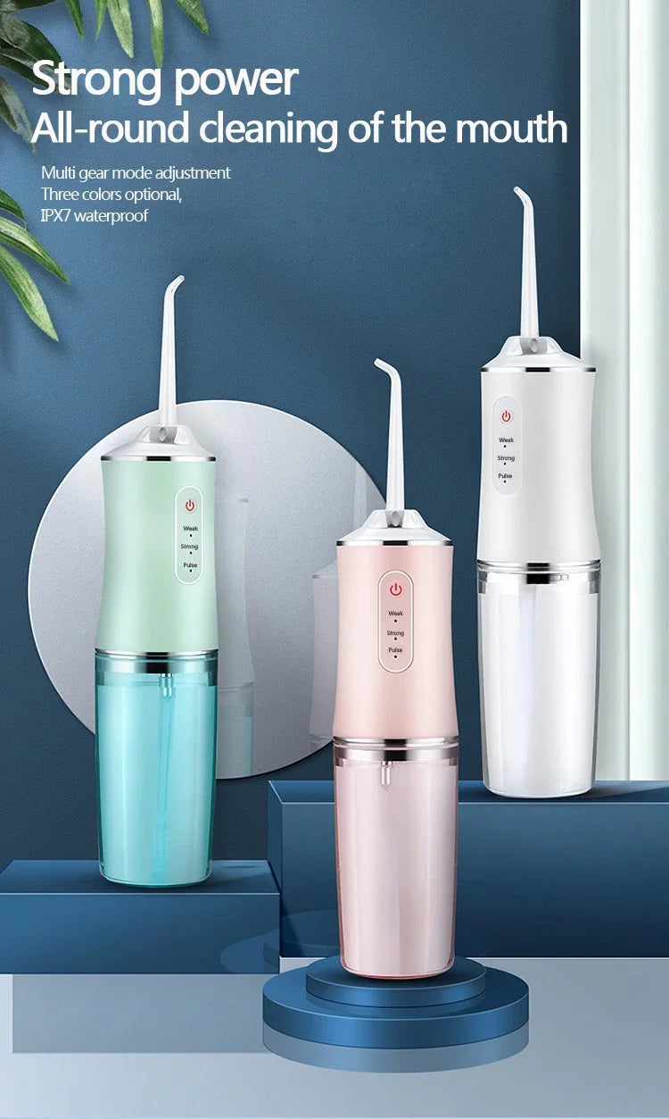 Oral Irrigator Dental Water Flosser – Rechargeable Portable Water Jet Teeth Cleaner