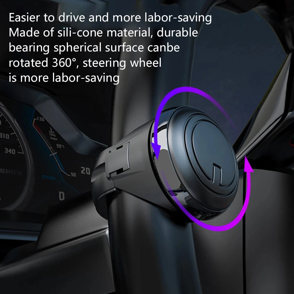 360° Steering Wheel Spinner Knob – Universal Car Steering Aid for Easy One-Hand Driving