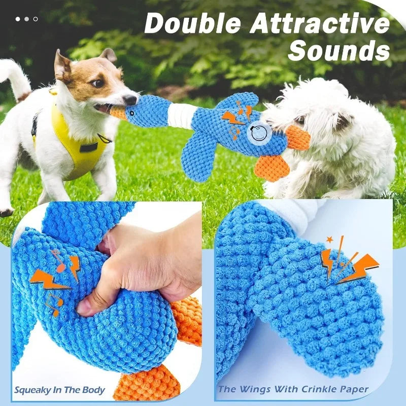 Cat & Dog Chew Squeak Toy – Interactive Plush Doll for Aggressive Chewers
